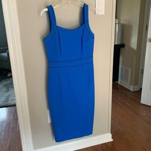 Banana Republic blue w/ black shift dress, 6, NEW